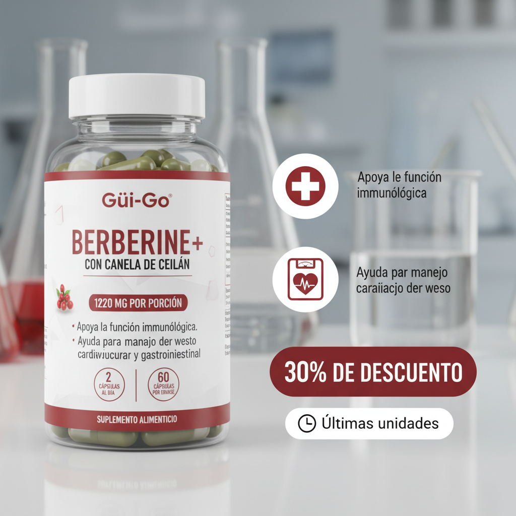 Berberine+™ - Mejora inmunidad, Reduce peso y Controla tu salud cardiovascular